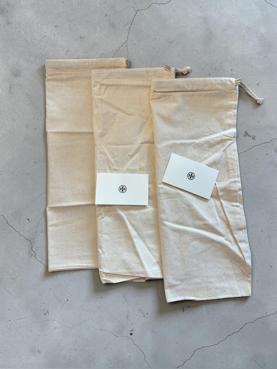 Tory Burch Handbags - Tory Burch Natural Canvas Drawstring Dust Bags - Set of 3